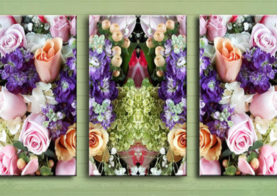 Flowers in Tryptych, Pat Wilkinson