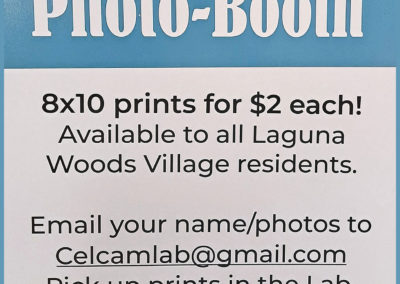 Photo Booth Poster, 8x10 prints for LWV residents