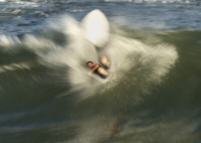 Surfboard Flies off the feet, Kamran Ghassemi