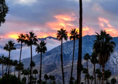 Sunset after storm at Palm Springs, Joel Goldstein